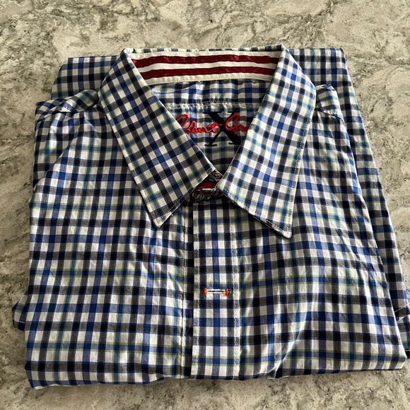 Robert Graham X Collection Shortly Sleeved Button Down Shirt - Picture 1 of 4